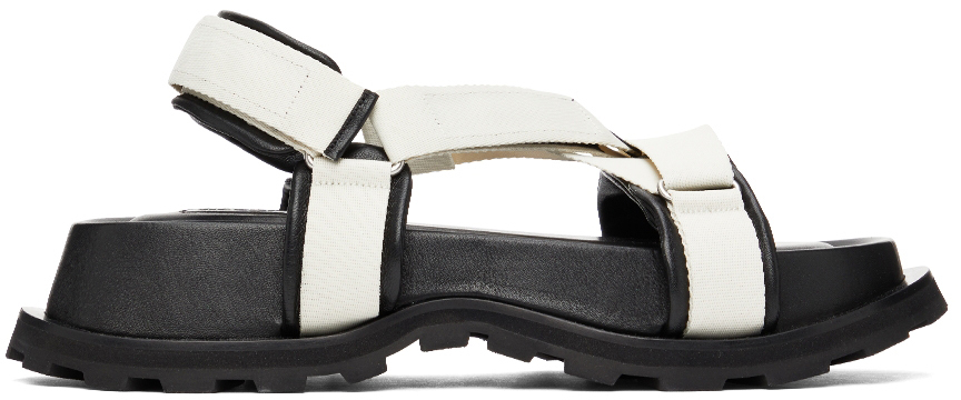 Jil Sander Off-White Webbing Sandals