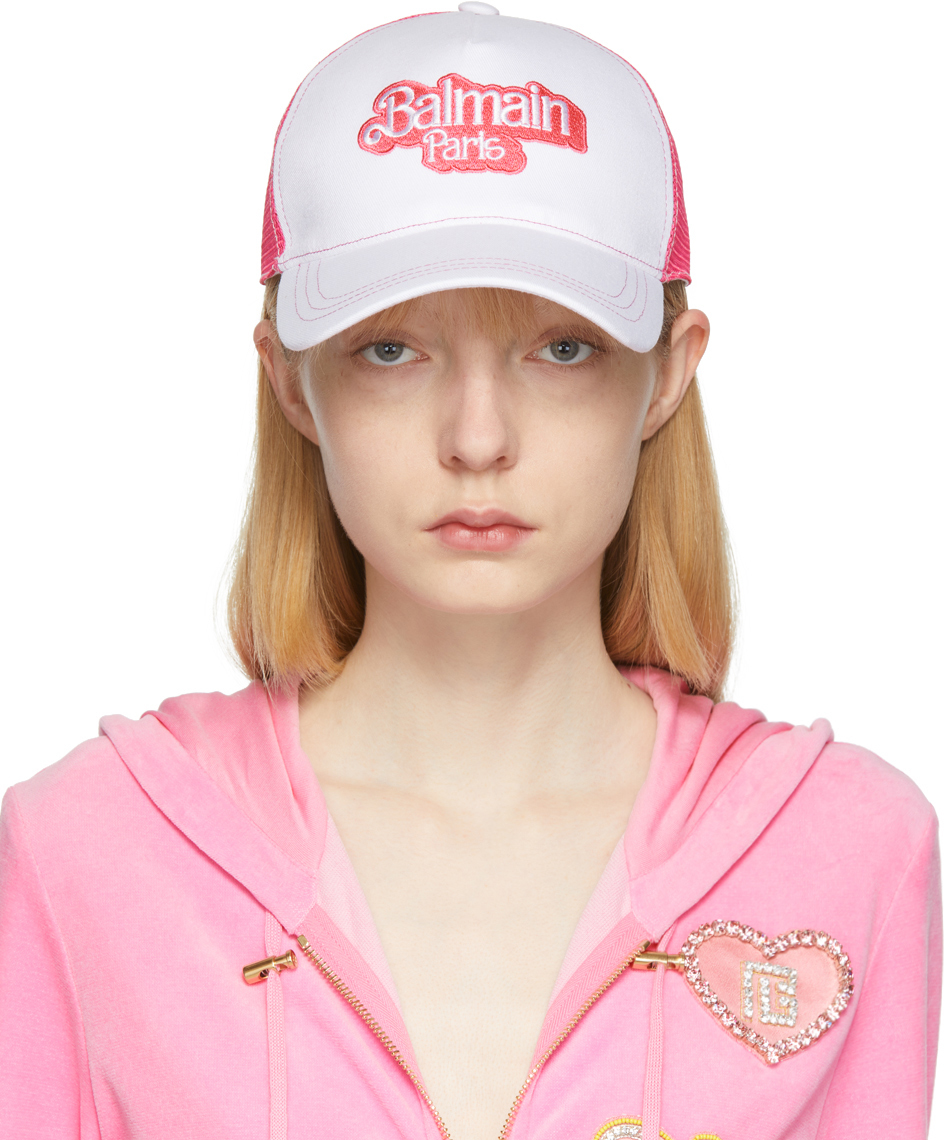 SSENSE Women Accessories Headwear Caps Pink Patch Cap 