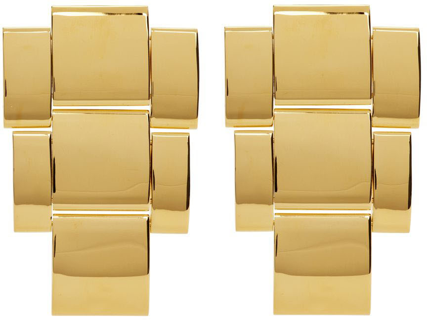 Balmain Gold Maxi Chain Earrings
