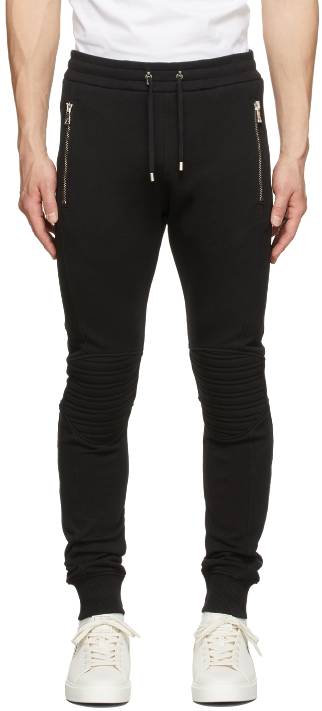 Black Embossed Logo Lounge Pants