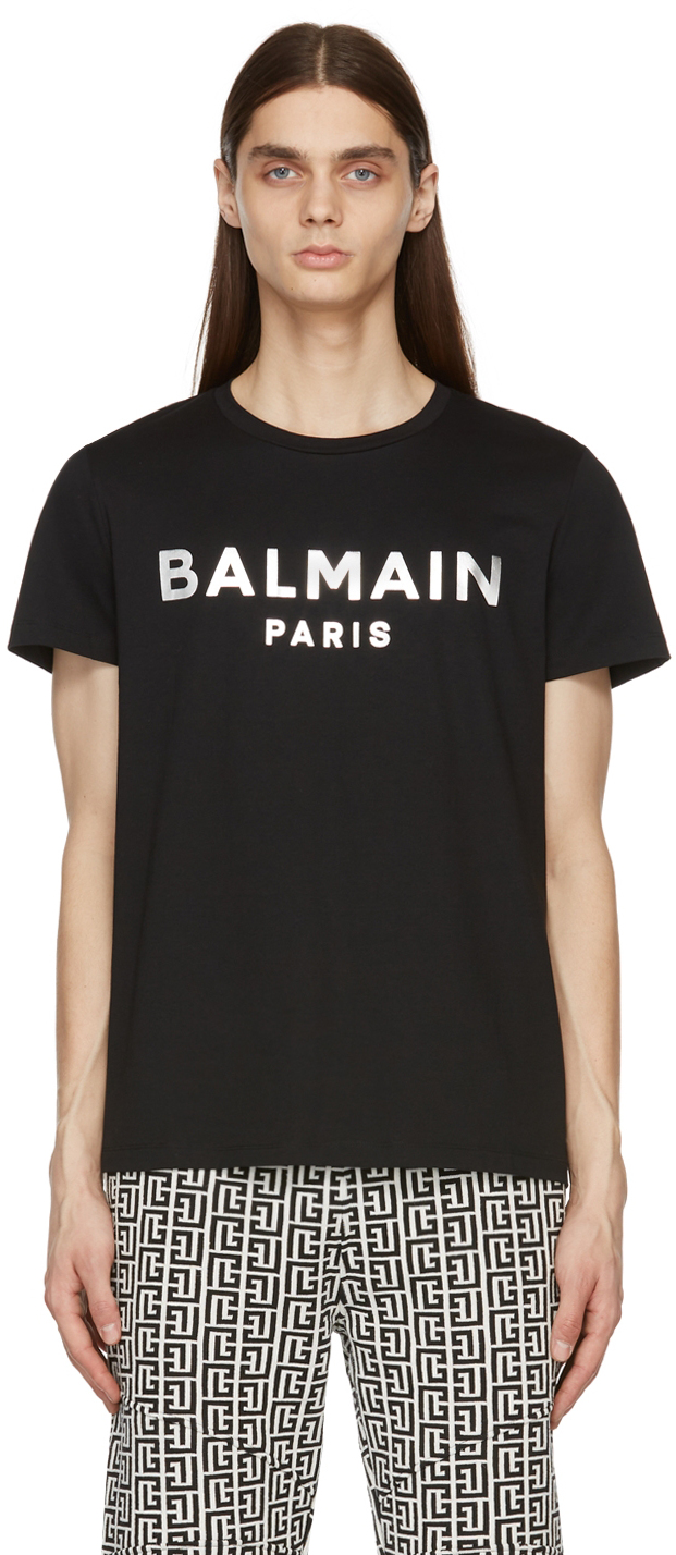 送関込 BALMAIN バルマン Tシャツ トップス メンズ T-shirts Black