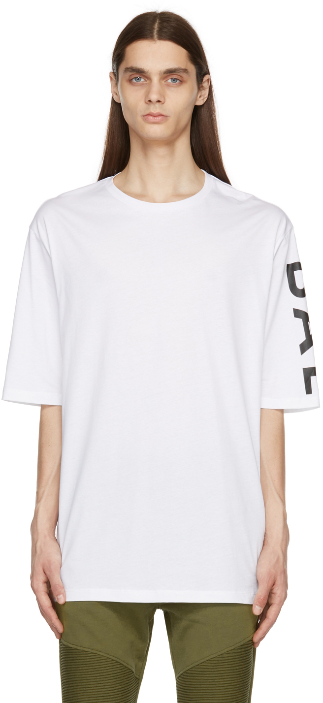 Balmain White Oversized Logo T-Shirt
