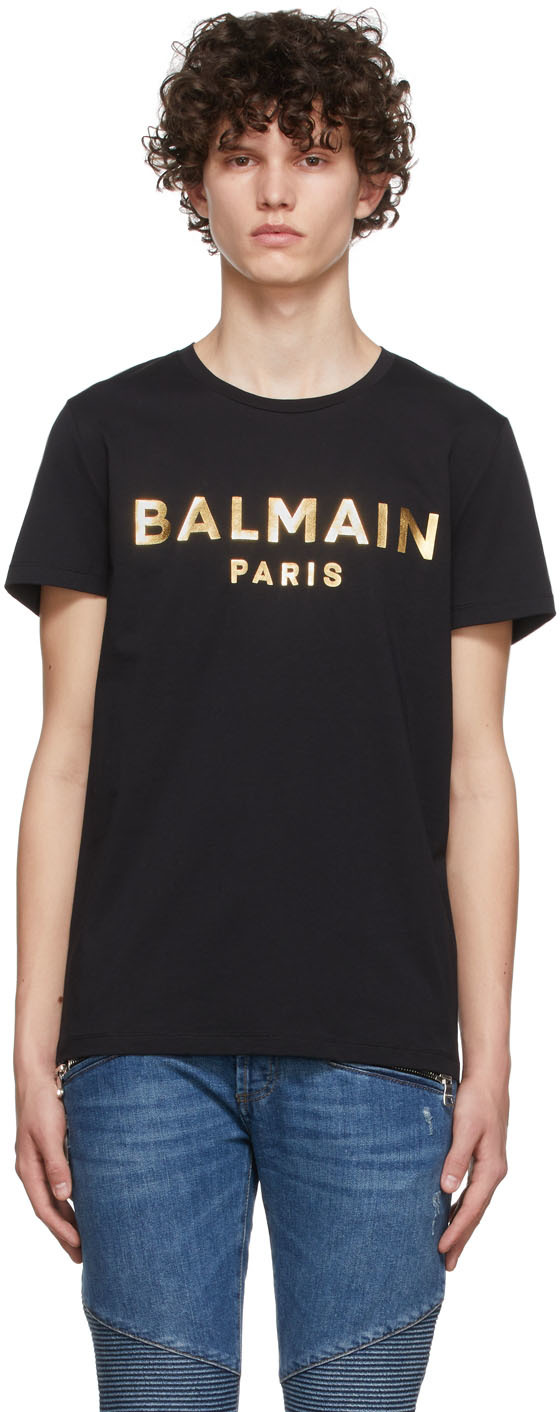 Balmain Black Cotton T-Shirt | Smart Closet