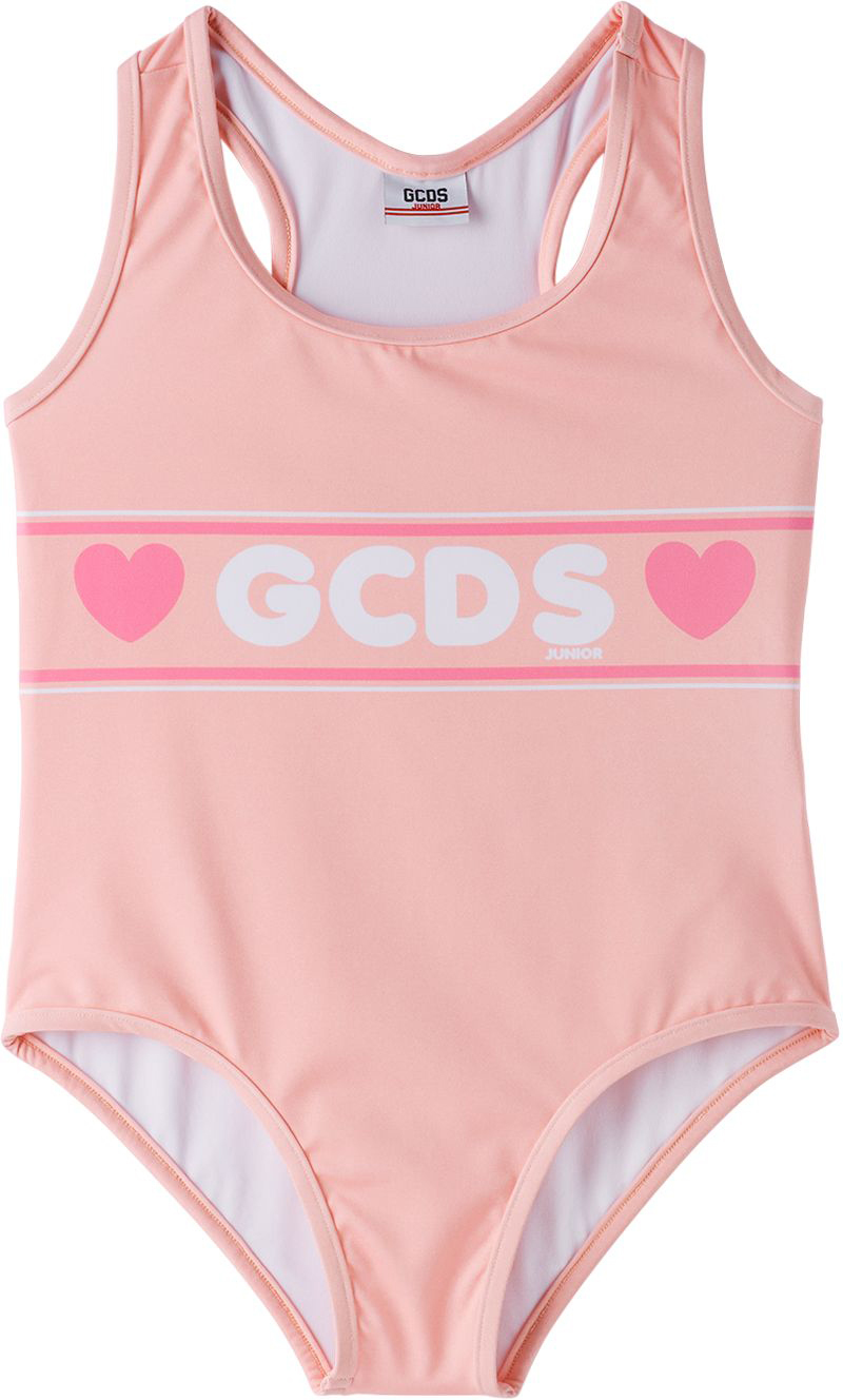 SSENSE Girls Sport & Swimwear Swimwear Swimsuits Kids Pink One-Piece Swimsuit 