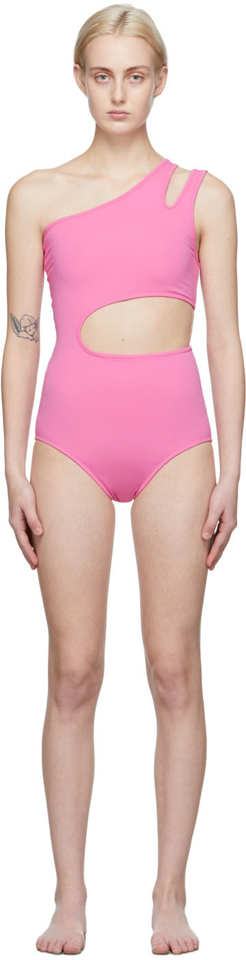 SSENSE Exclusive Pink Cut-Out Bodysuit