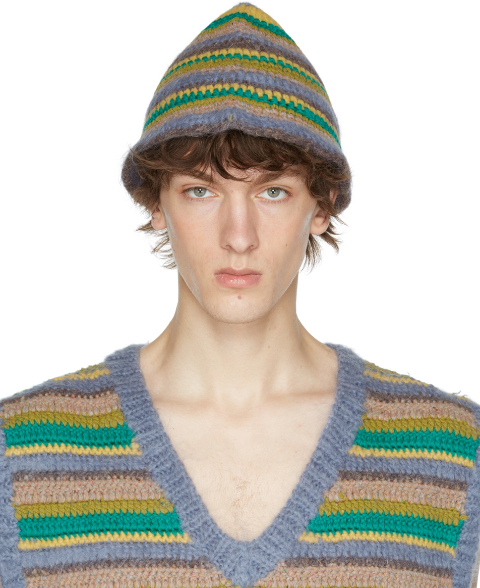 Multicolor Wool Striped Beanie