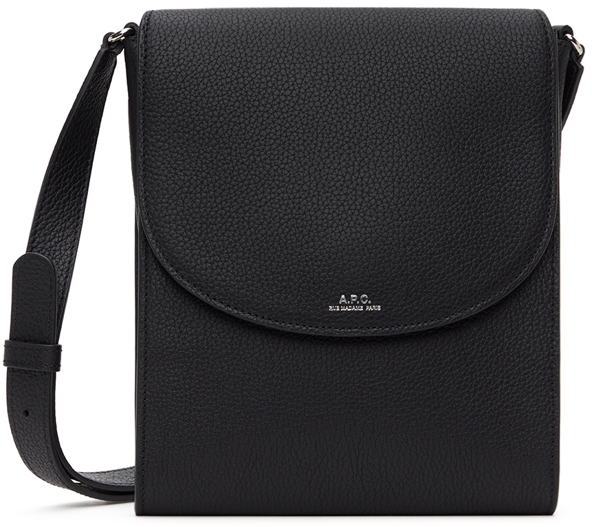 A.P.C.: Black Demi-Lune Messenger Bag | SSENSE