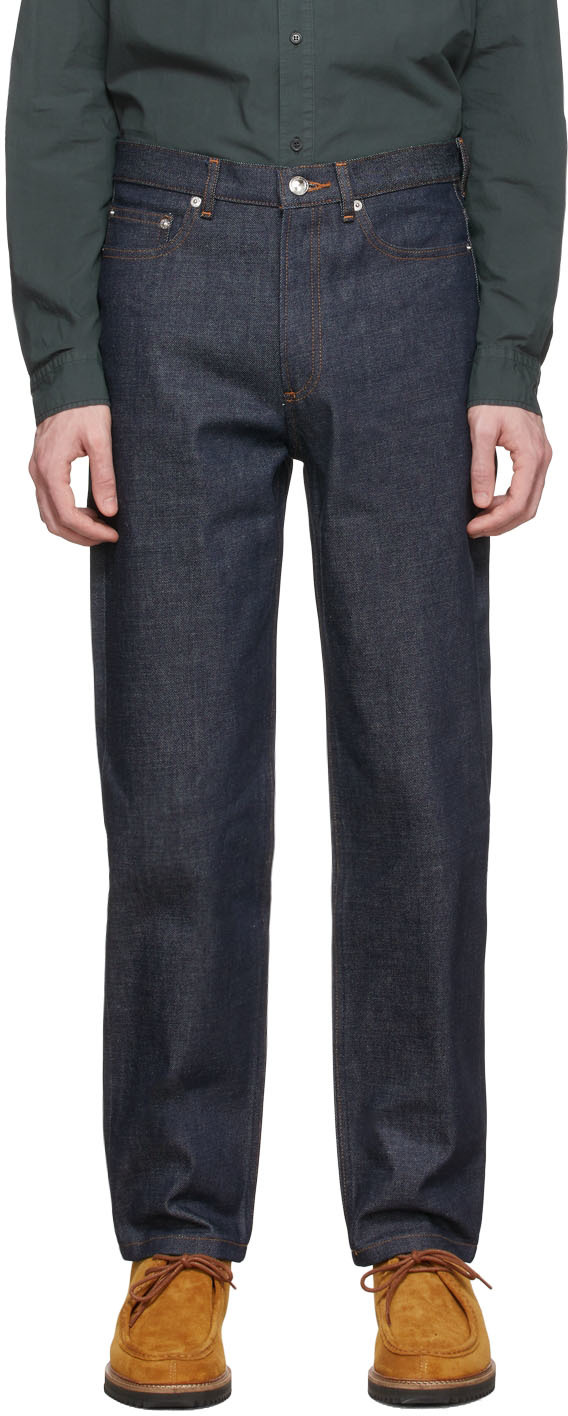 A.P.C. Navy Martin Straight Jeans