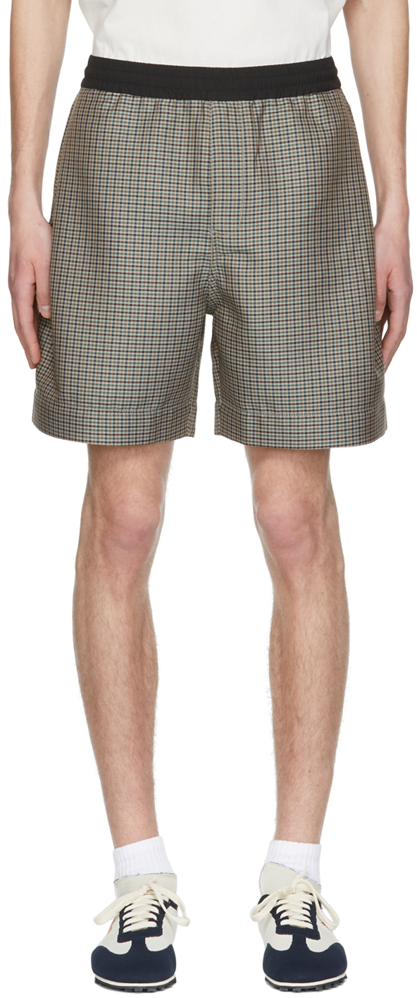 Grey Polyester Shorts by A PERSONAL 