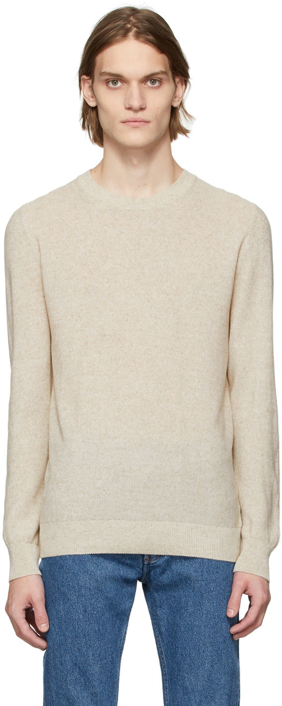 A.P.C.: Beige Christian Sweater | SSENSE Canada