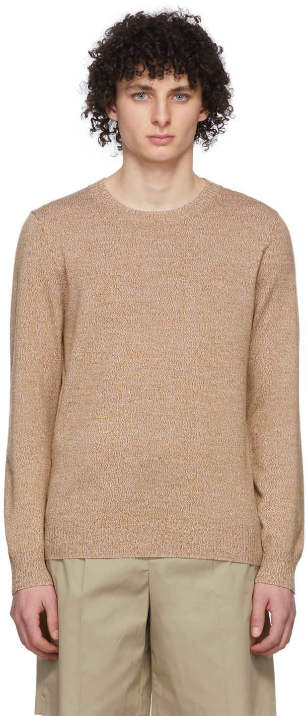 zijn Voorwaardelijk Uitvoerbaar Tan Wool Greg Sweater by A.P.C. on Sale