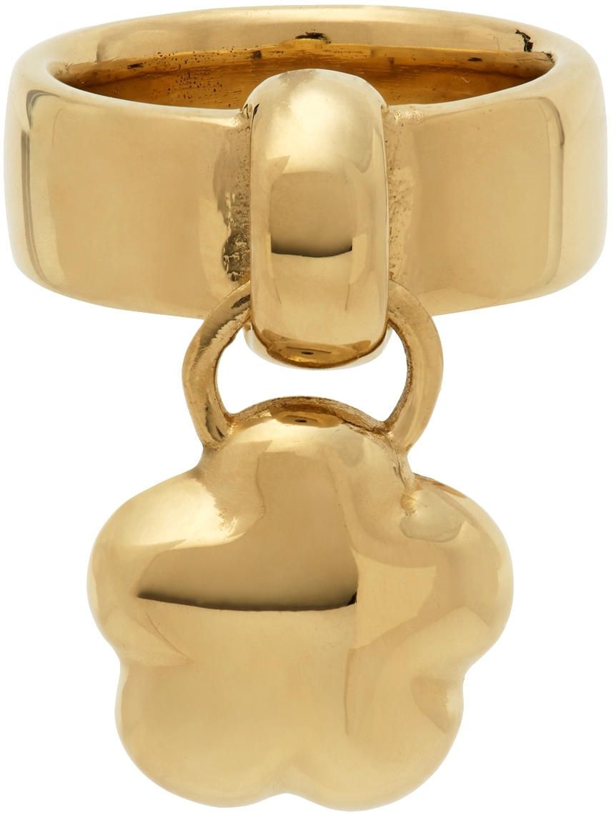 Laura Lombardi Gold Fiorella Charm Ring
