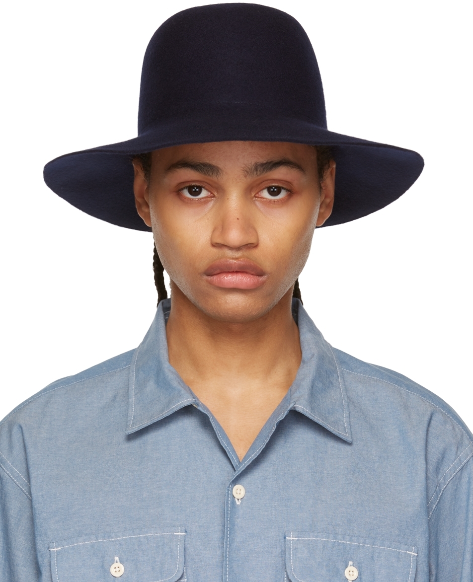 Junya Watanabe: Navy Muehlbauer Edition Wool Beach Hat | SSENSE