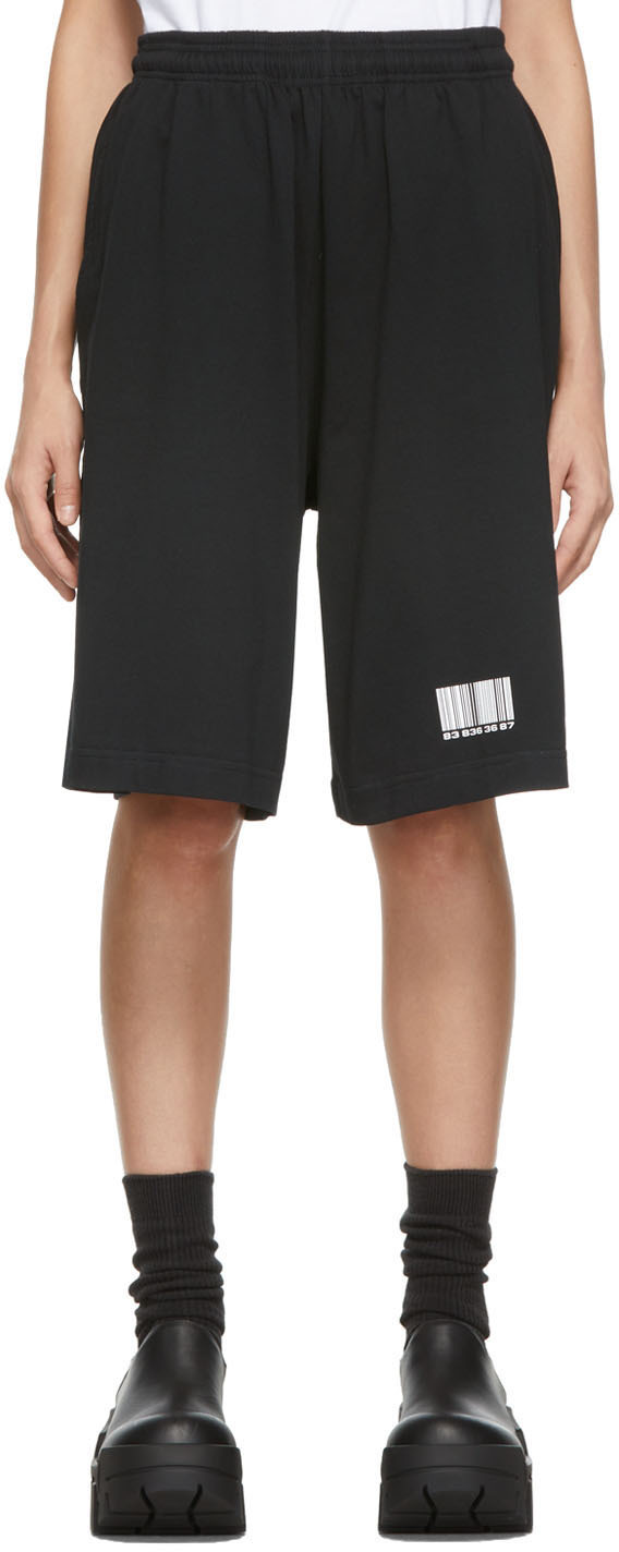VTMNTS Black Barcode Shorts