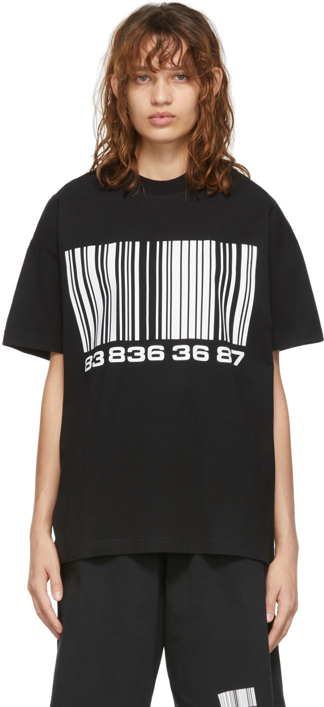 VTMNTS Black Big Barcode T-Shirt