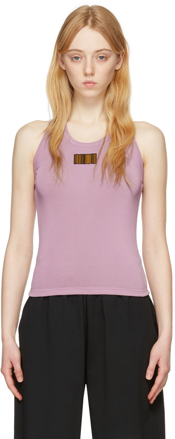 Purple Barcode Tank Top