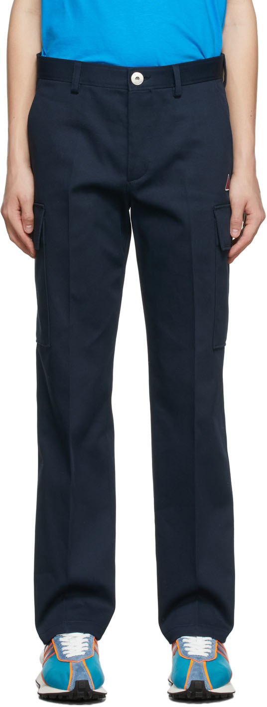 Lanvin Navy Cotton Trousers