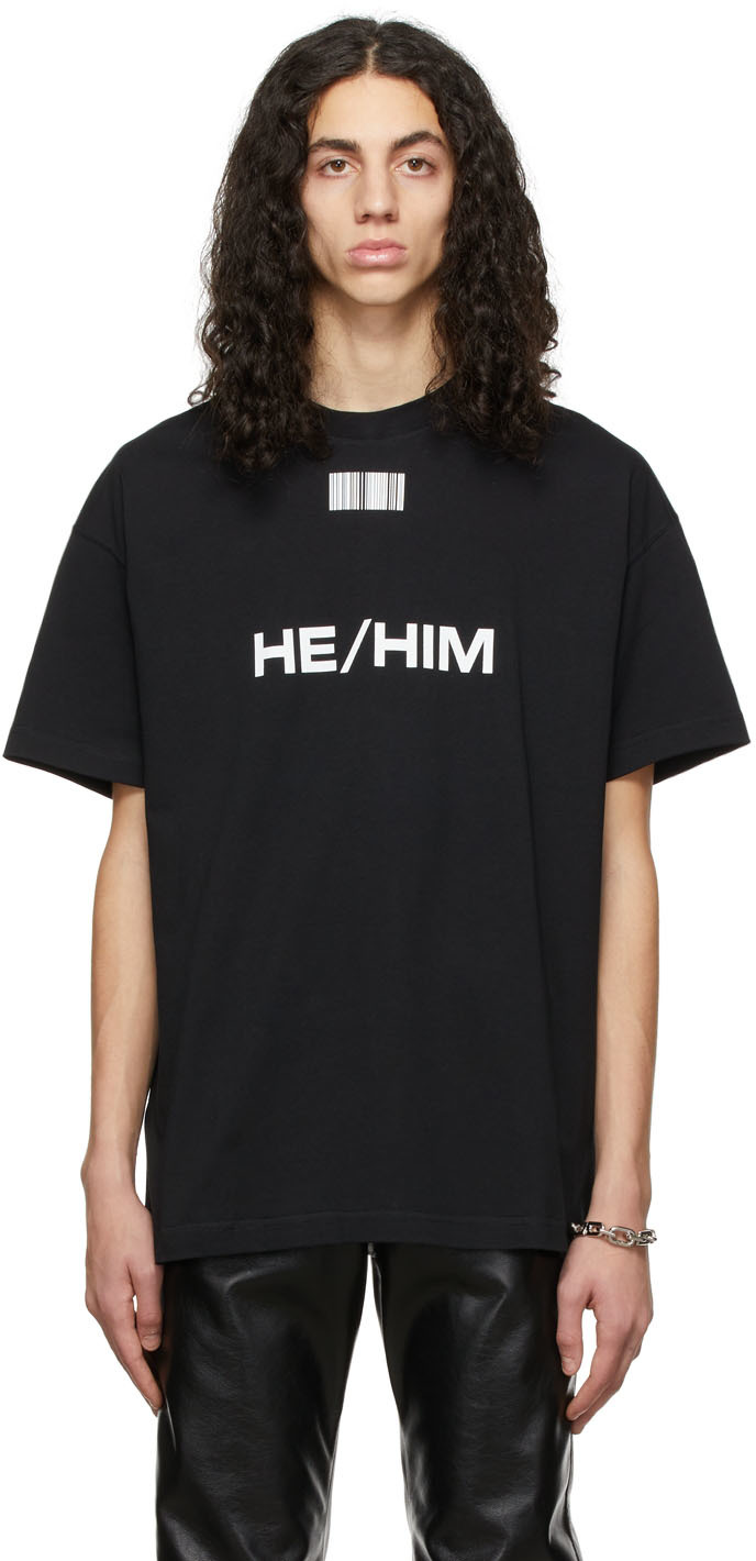 Black 'He/Him' T-Shirt