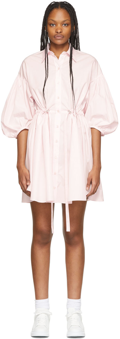 Alexander McQueen Pink Balloon Sleeve Dress