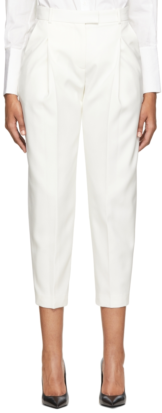 Off-White Wool Peg Trousers