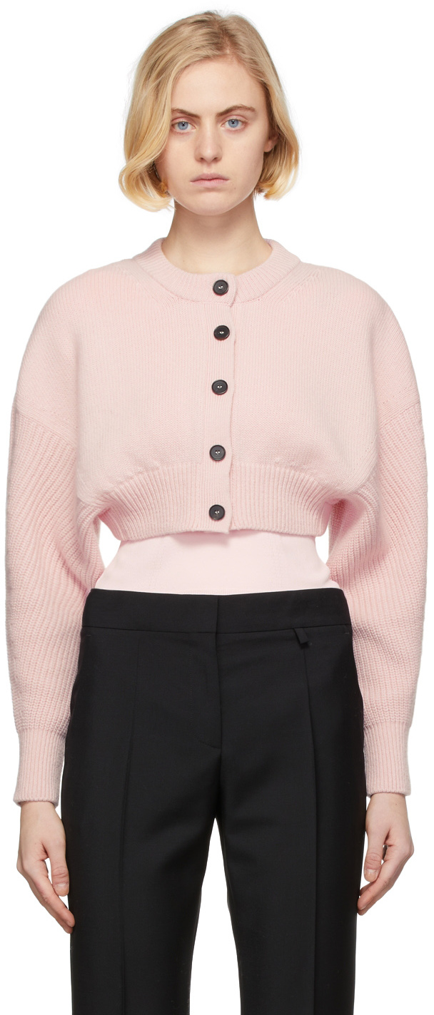 Alexander McQueen: Pink Cropped Knit 