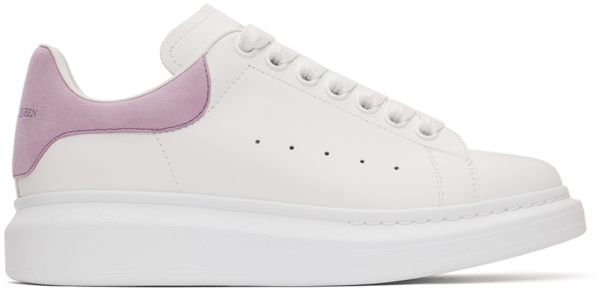 White & Purple Oversized Sneakers by Alexander McQueen on Sale