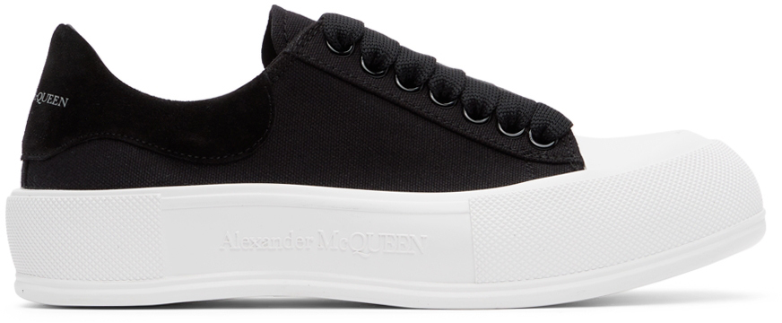Alexander McQueen Oversized Sneakers, Black, Women&s, 8.5b / 38.5eu