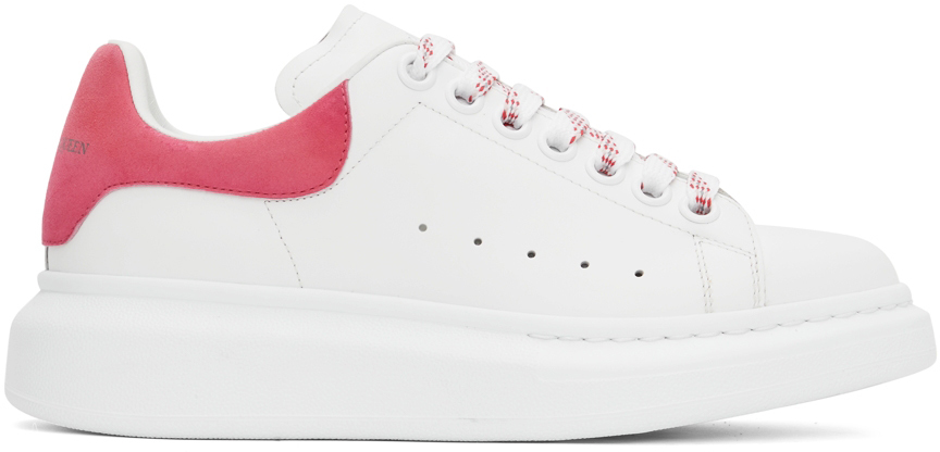 Alexander McQueen White & Pink Oversized Sneakers