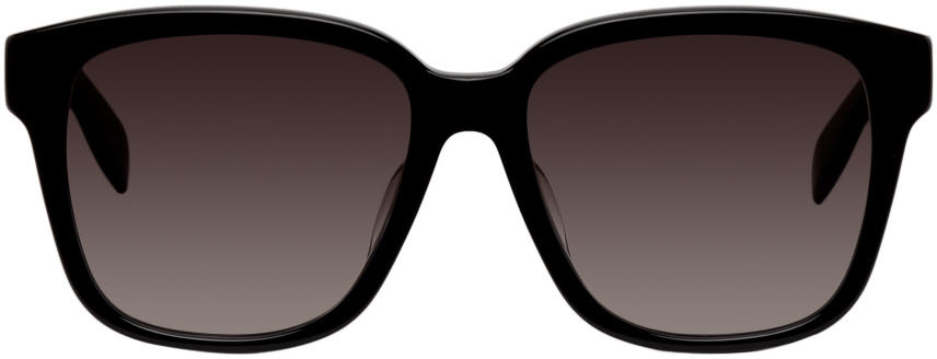 Alexander McQueen Black Square Shiny Sunglasses