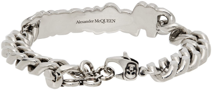 ブレスレット ALEXANDER MCQUEEN Silver l Bracelet Alexander McQueen Skull and Spider Bracelet Silver/Multi in