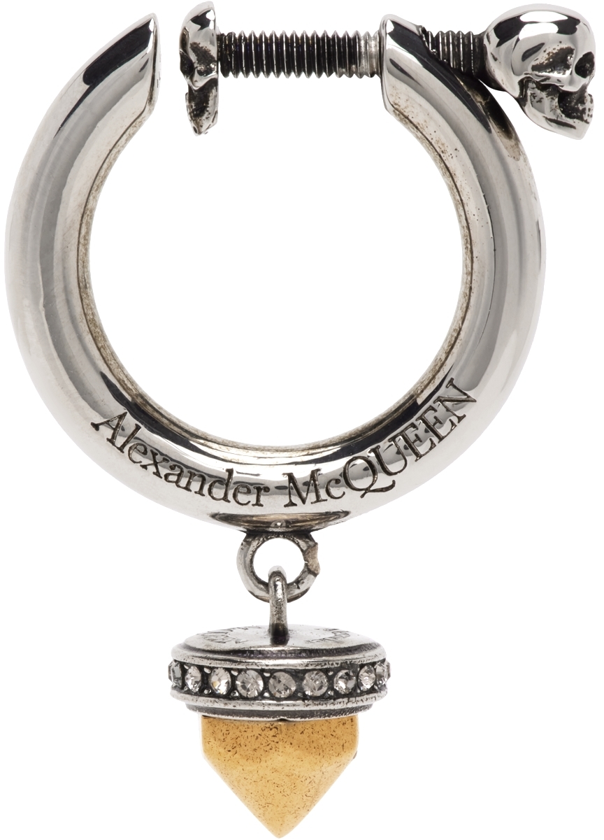 Alexander McQueen Silver Stud Single Earring