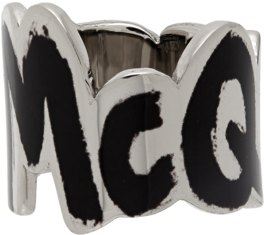 Alexander McQueen Zegelring in het Metallic voor heren Heren Sieraden voor voor Ringen voor 