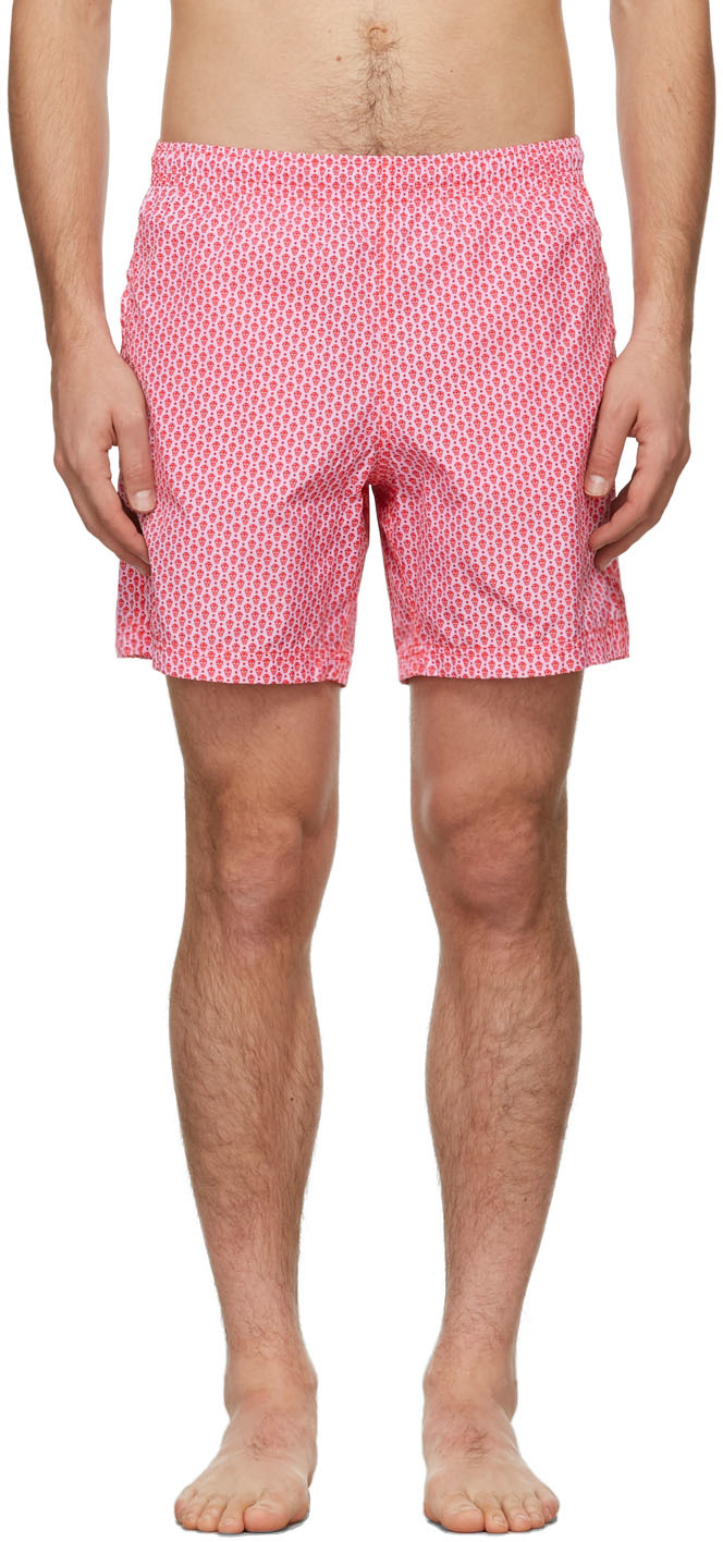 Pink Skull Dots Swim Shorts