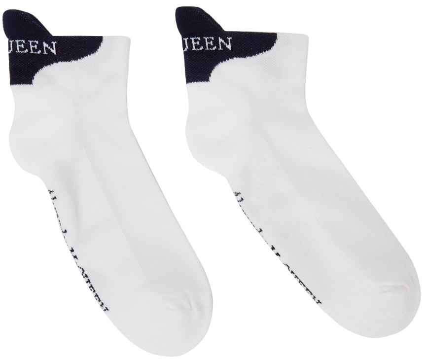 Alexander McQueen White Signature Socks