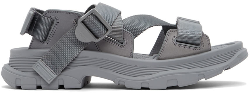 Alexander McQueen Grey Tread Sandals