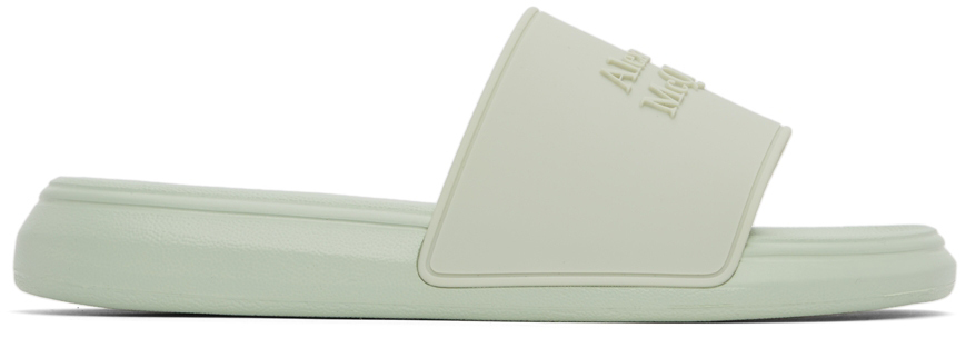 Green Pool Slide Sandals by Alexander 