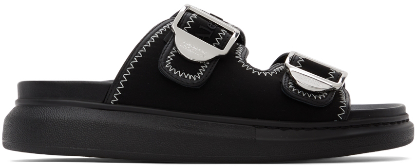 Black Hybrid Slide Sandals