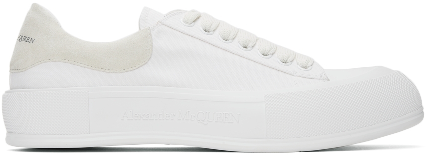 alexander mcqueen Street Style Plain Leather Logo Sneakers (634619WIA989000)