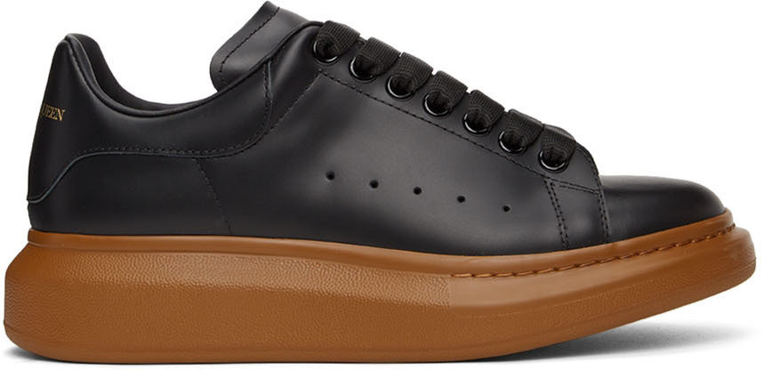 Alexander McQueen Black & Brown Oversized Sneakers display picture 1