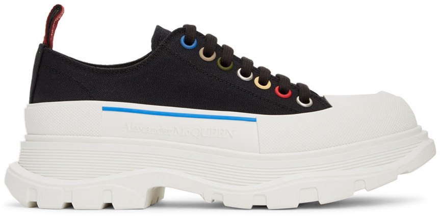 Alexander McQueen Black & Multicolor Treadslick Sneakers