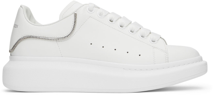 Alexander McQueen White Oversized Larry Zip Sneakers