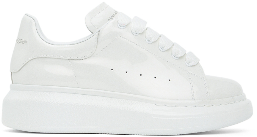 Alexander McQueen Kids White Glitter Oversized Sneakers