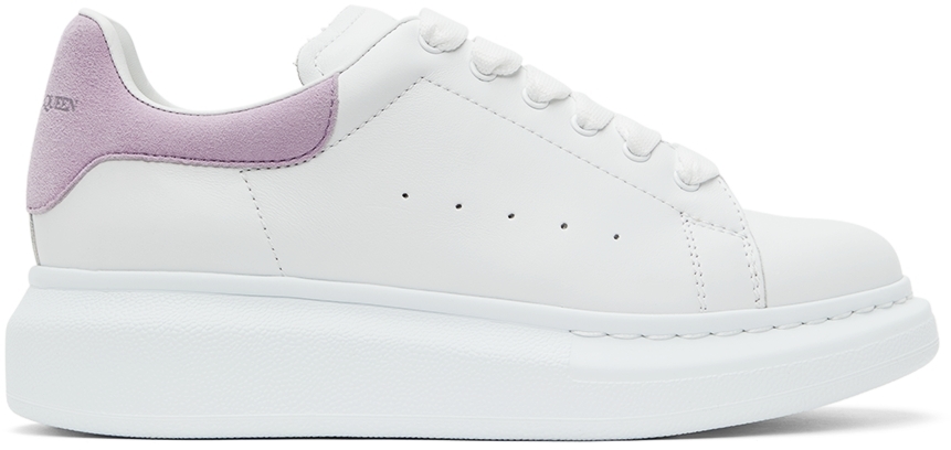 Alexander McQueen Kids White & Purple Oversized Sneakers