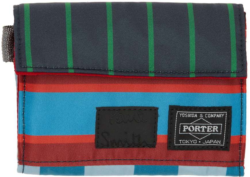 Blue & Red Porter Edition Striped Card Holder