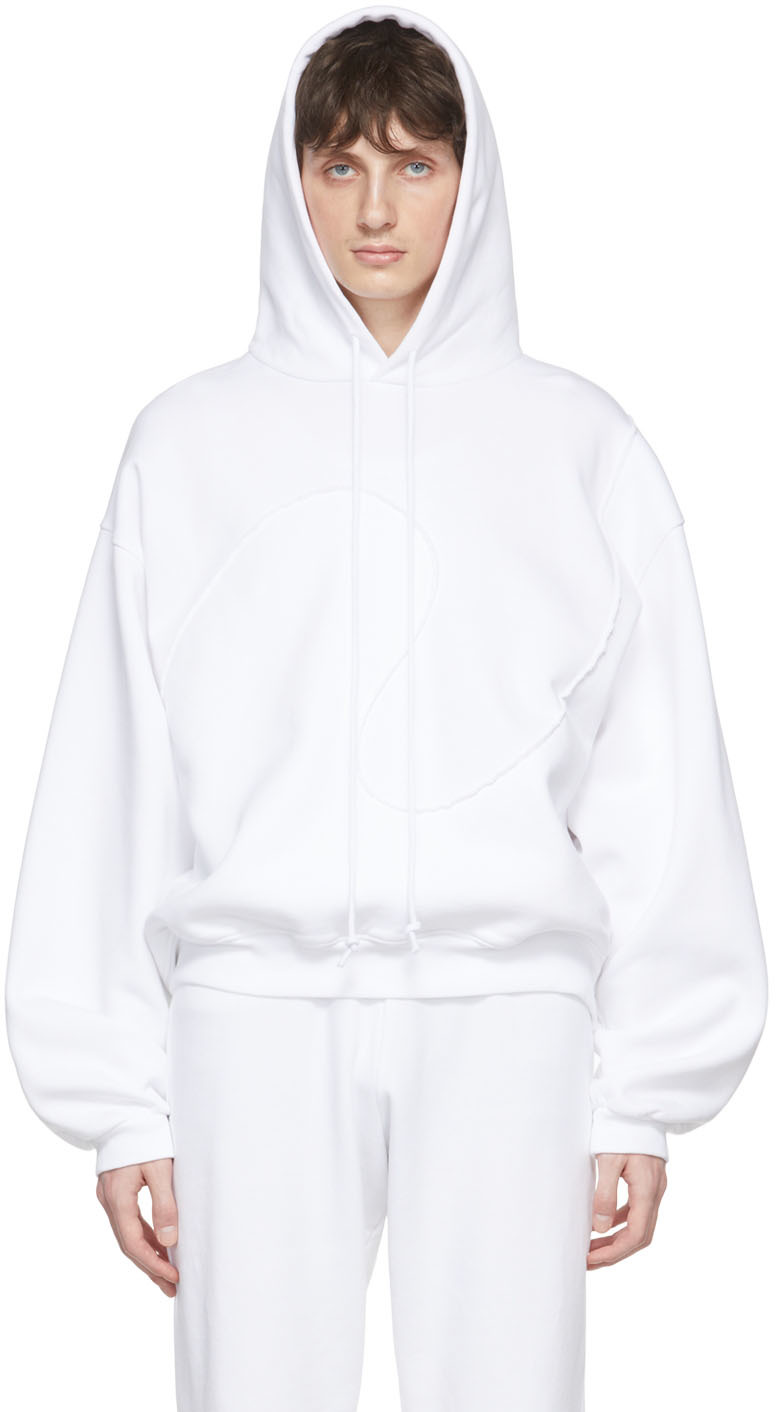 ERL White Cotton Hoodie