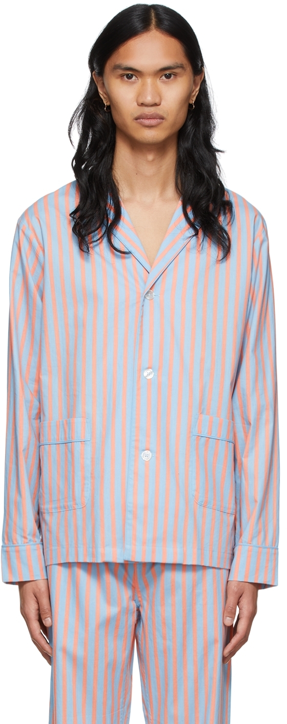 Paul Smith Blue Cotton Pyjama Shirt