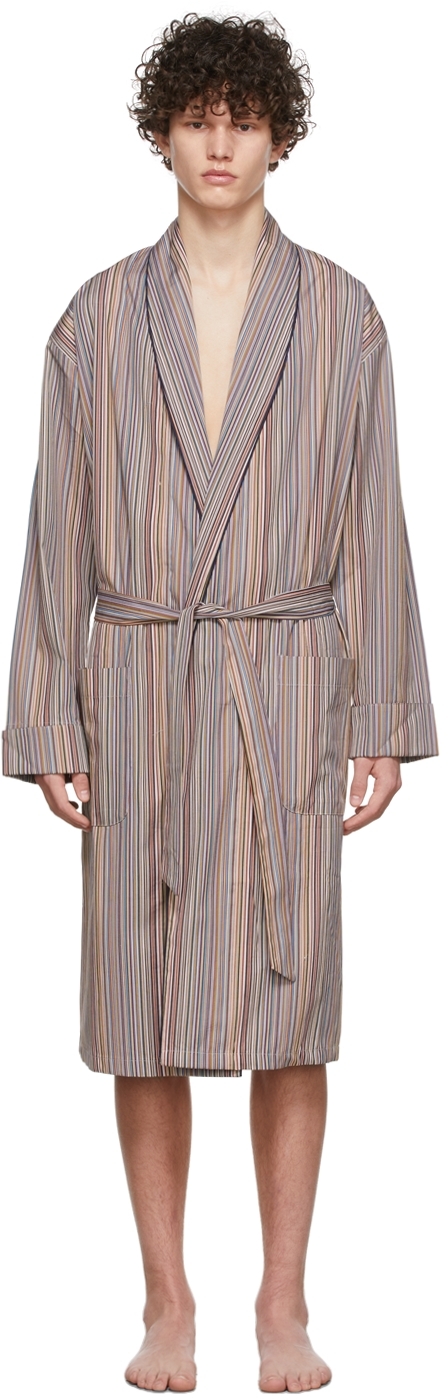 Multicolor Signature Stripe Robe SSENSE Men Clothing Loungewear Bathrobes 