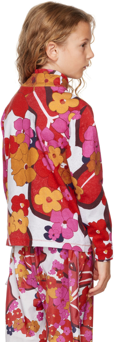 Erl Kids Multicolor Floral Turtleneck In Floral