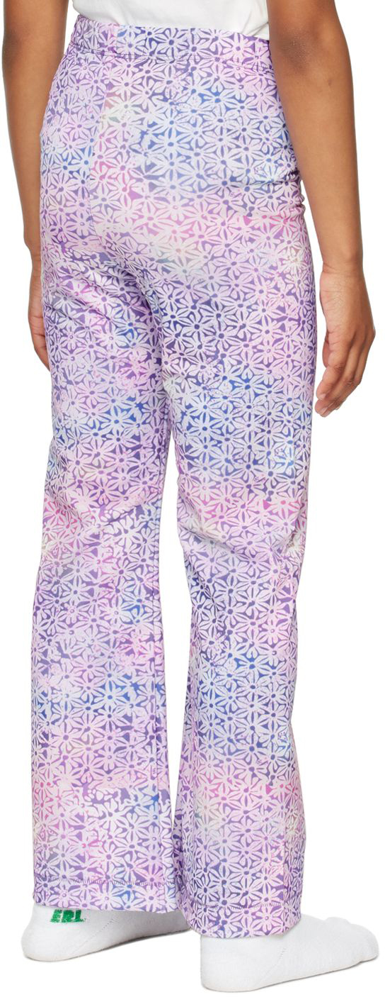 Erl Kids Purple Floral Lounge Pants In Floral