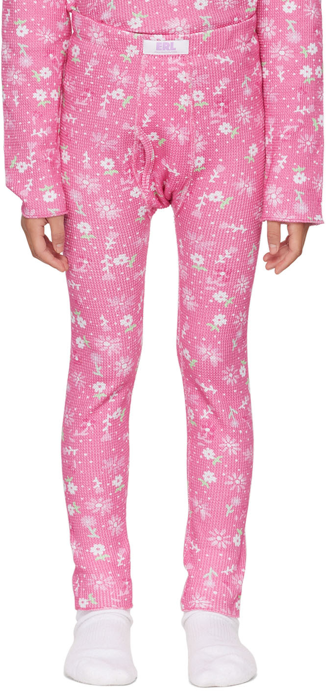 Erl Kids Pink Floral Lounge Pants